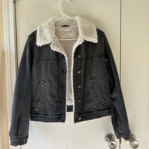 Black denim jacket